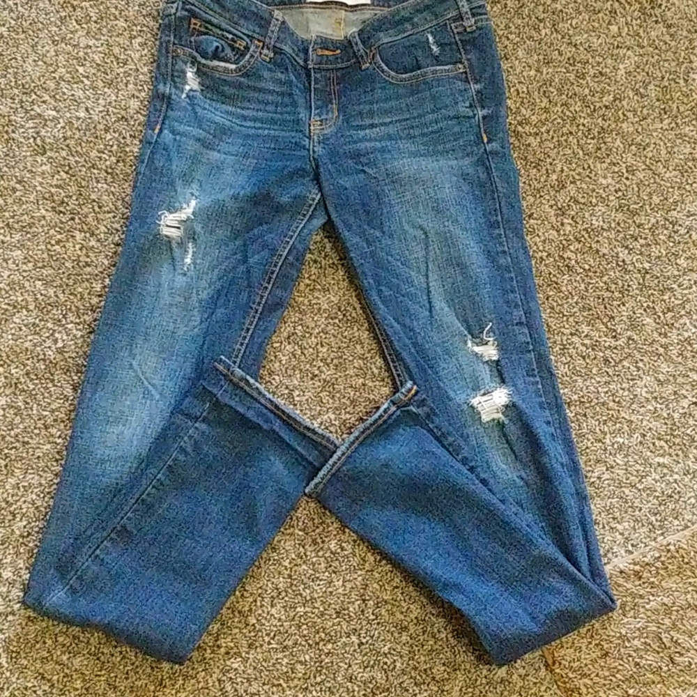 Hollister skinny ripped jeans